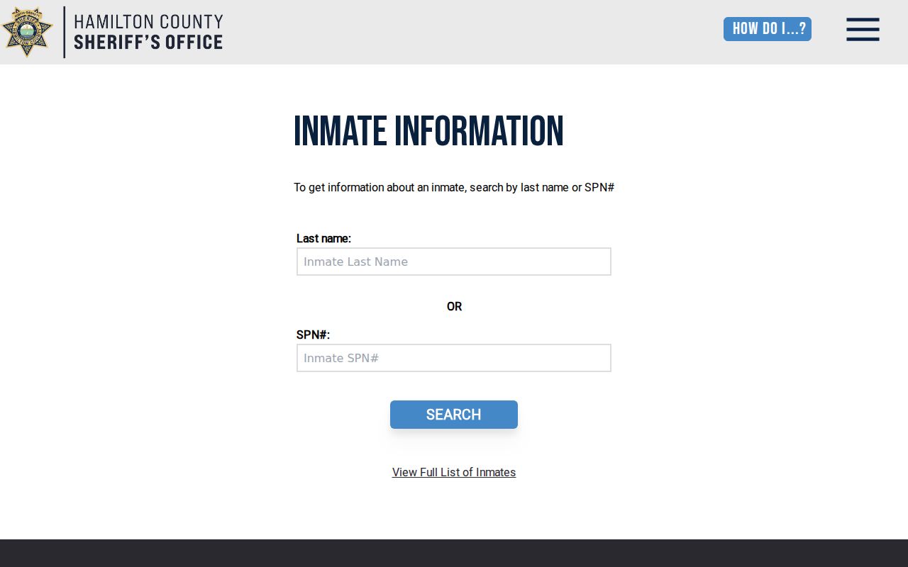 Chattanooga people search in the Hamilton County inmate roster